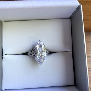 White Cubic Zirconia Platineve Ring 11.75ctw size 6